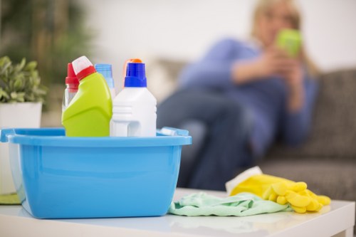 Domestic cleaning service in a CR0 kitchen and living space