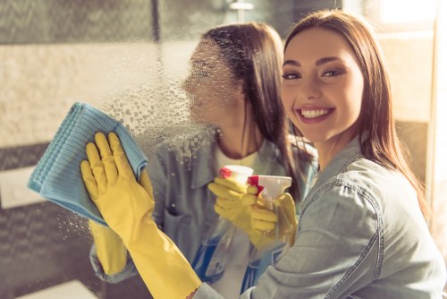 Office cleaning service in CR0 with dusting and floor care in a meeting room